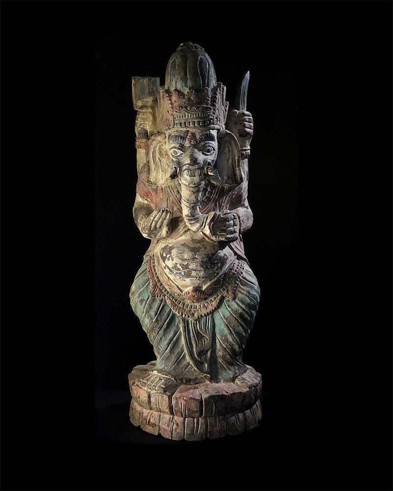 Wooden Ganesh statue