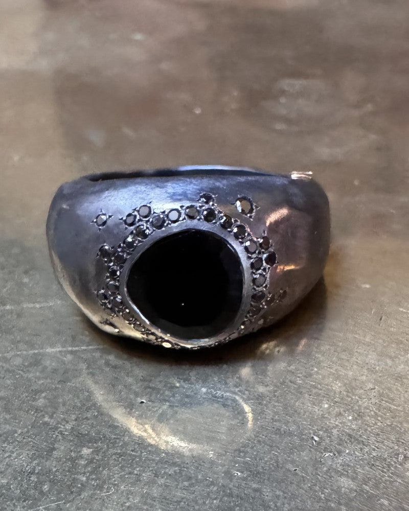 Bague Black Spinelle & Black Diamonds