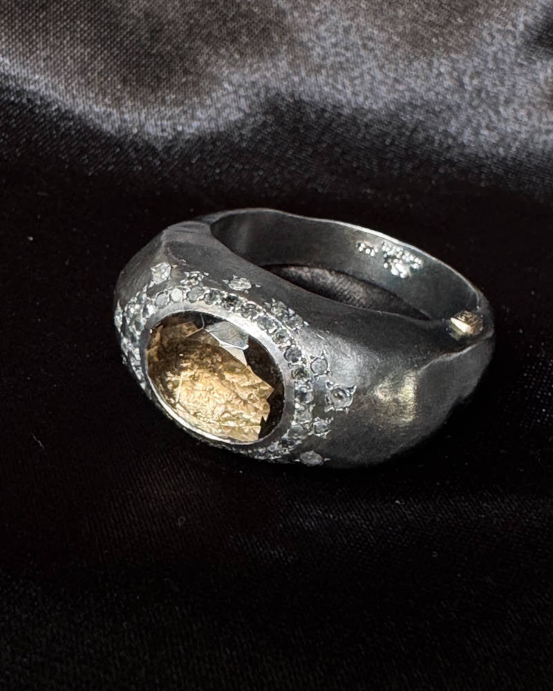 Bague Smocky Quartz & Diamonds
