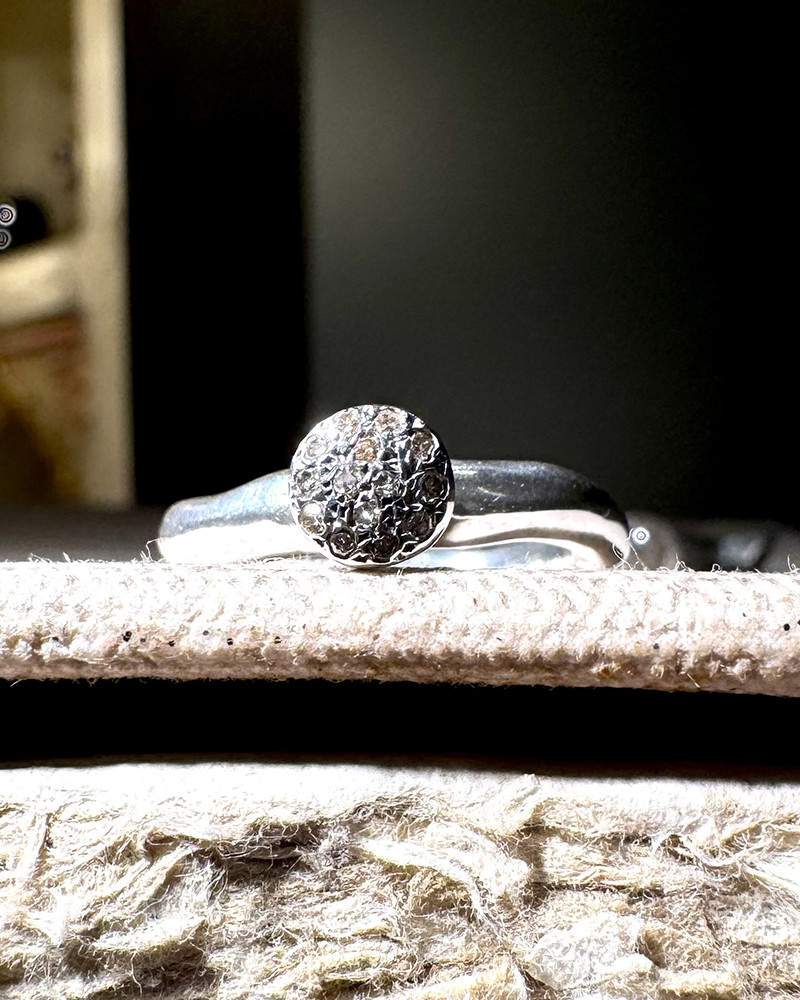 Rosa Maria - Small diamonds-paved ring