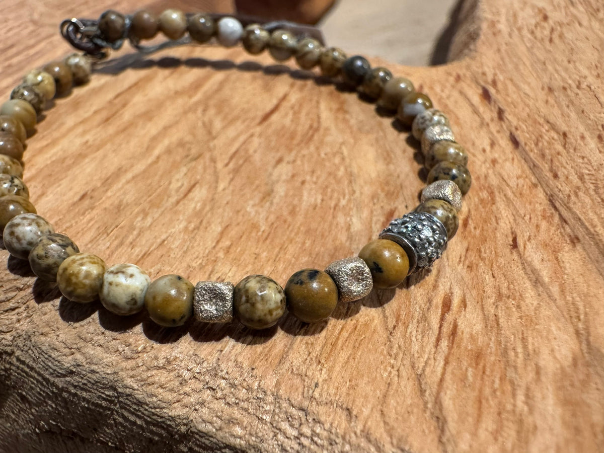 Bracelet Jaspe et Diamants