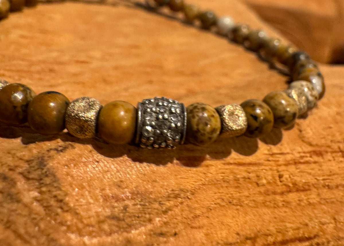 Bracelet Jaspe et Diamants
