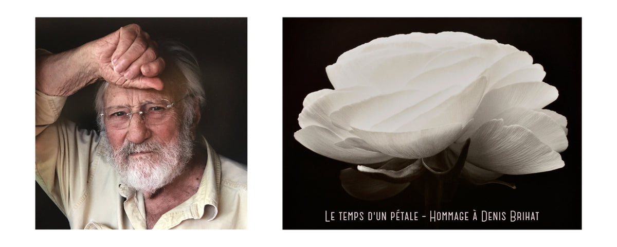 Denis Brihat et l'une de ses œuvres