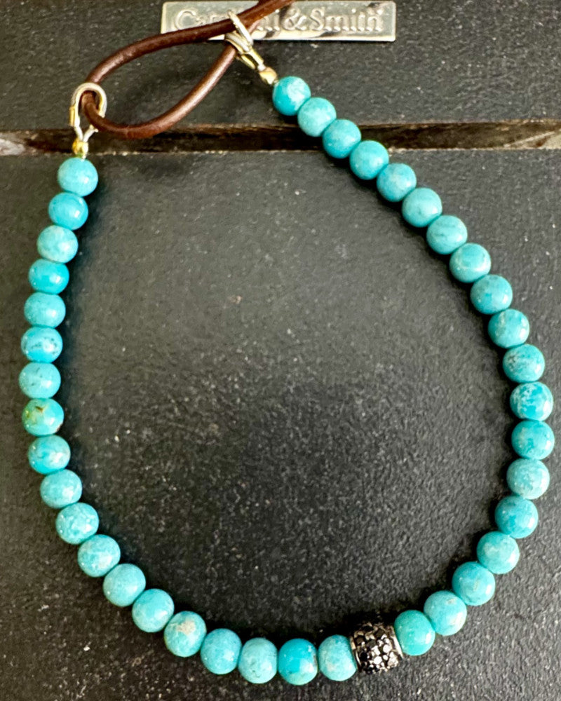 Diamond and turquoise bracelet