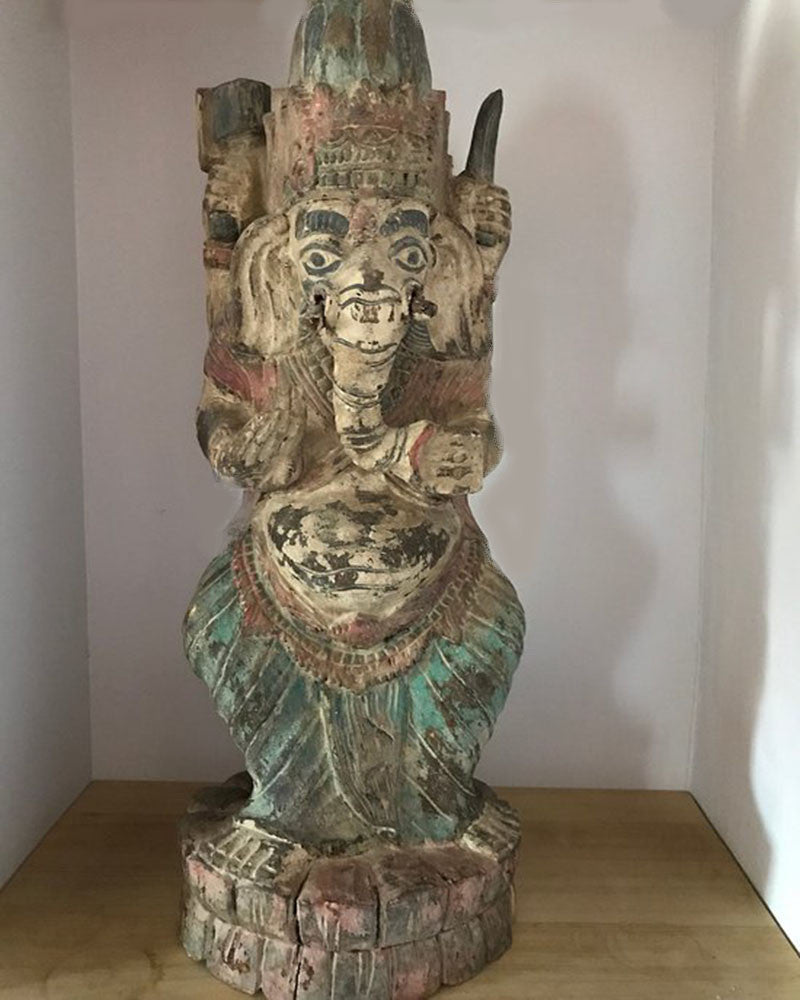 Wooden Ganesh statue