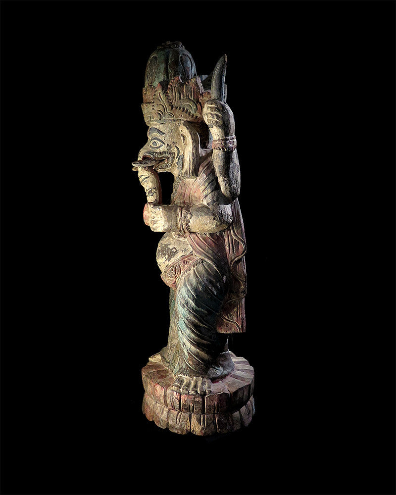 Wooden Ganesh statue