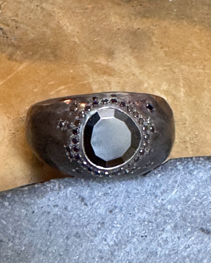 Bague Black Spinelle & Black Diamonds