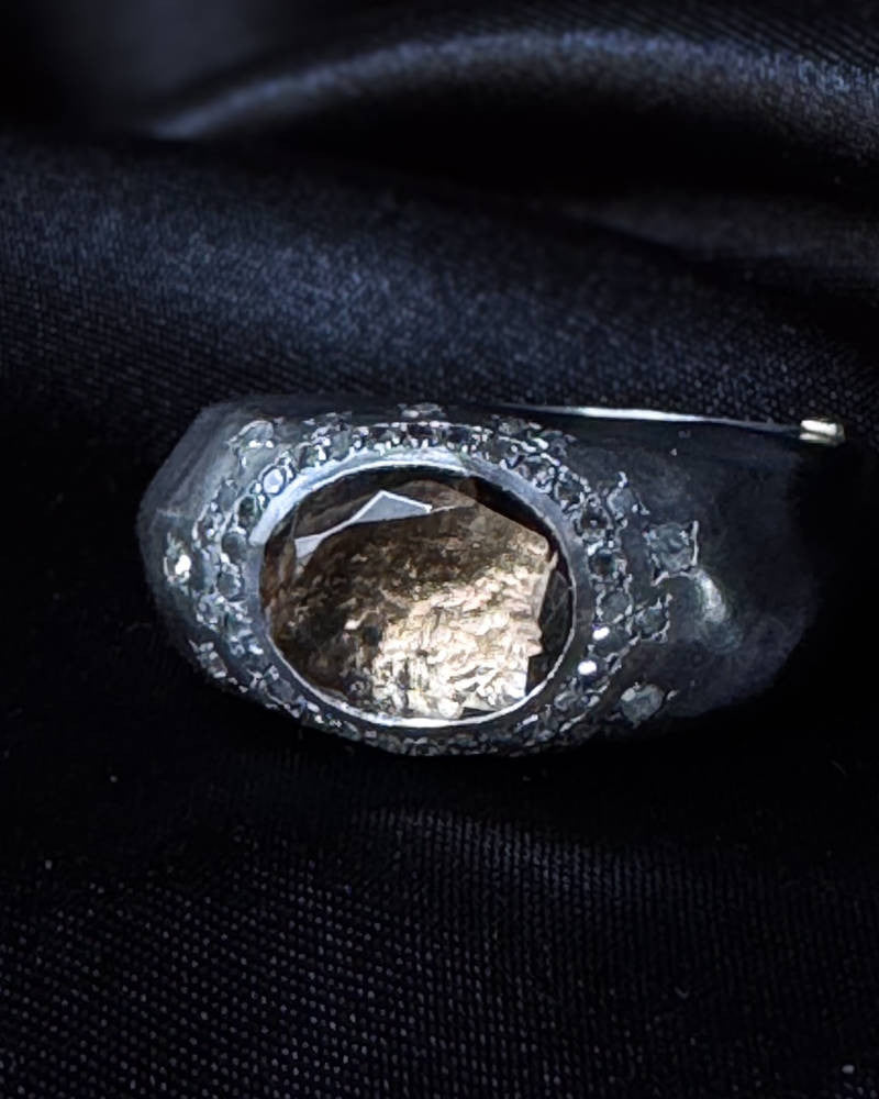 Smoky Quartz & Diamond Ring