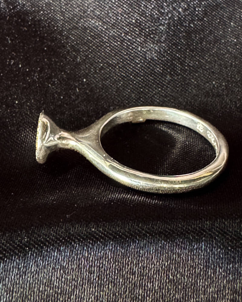Small diamond pavé ring