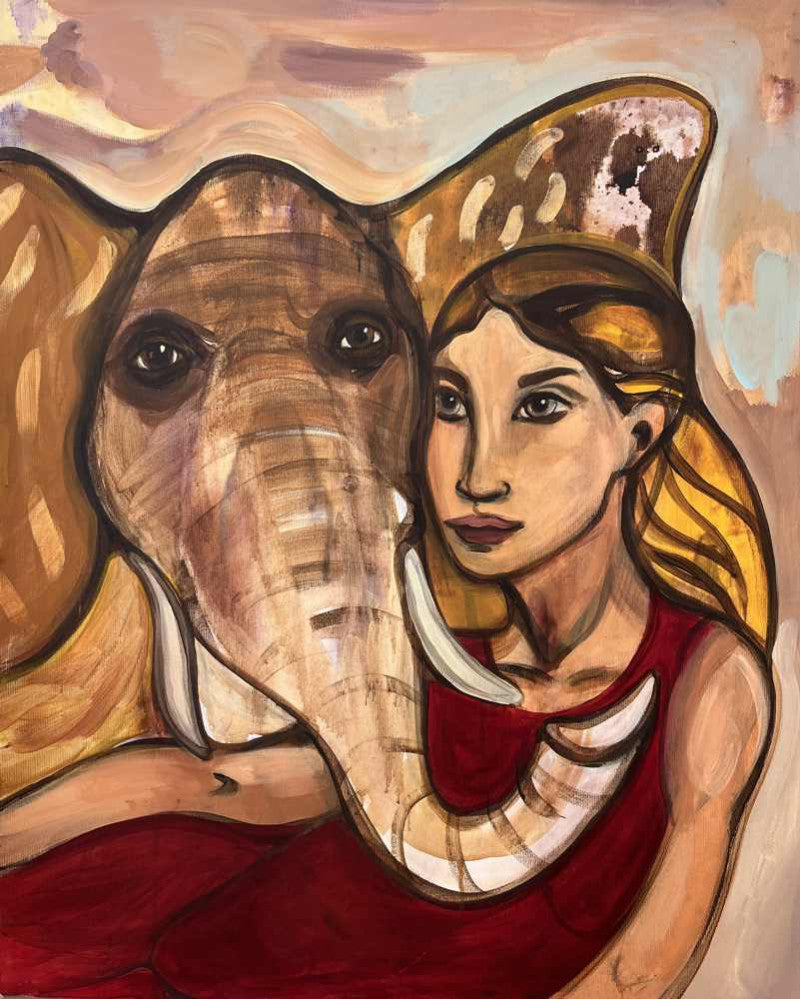 La femme et l'éléphant