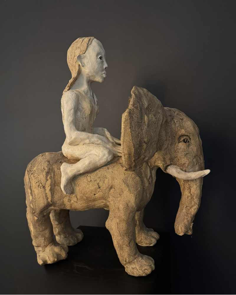 Sur le dos de l'éléphant